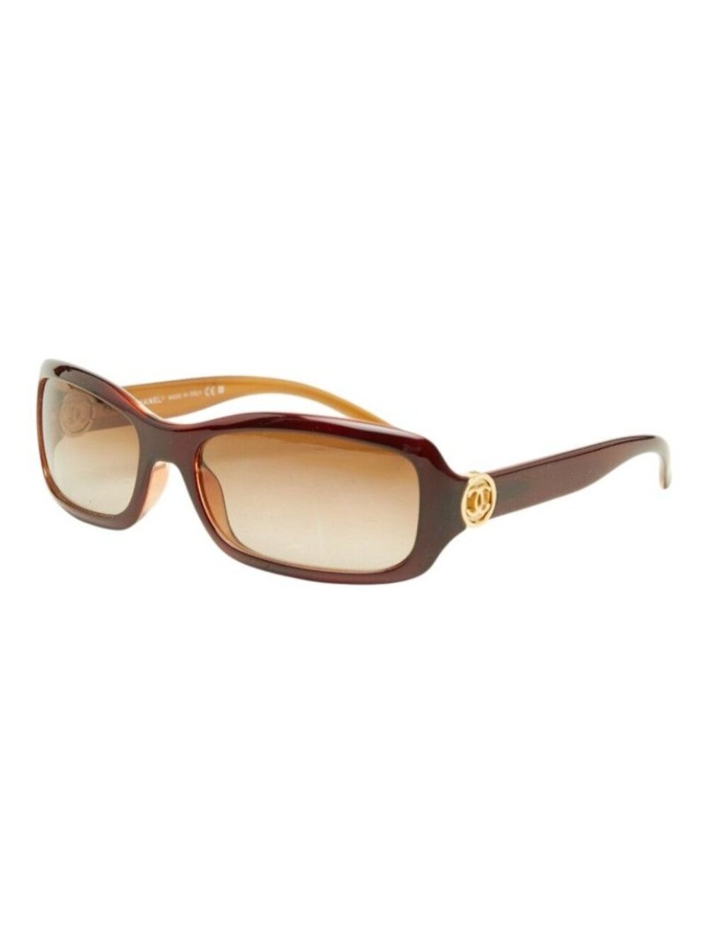 Chanel CC Logo Sunglasses Brown Acetate Eyewear